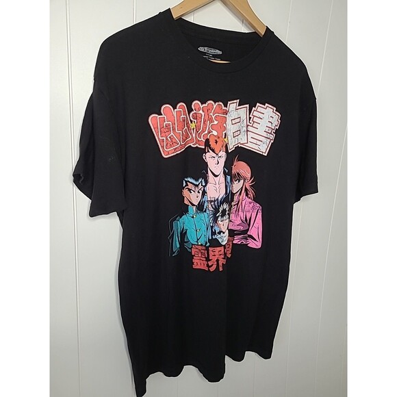 YuYu Hakusho Anime Manga T-shirt Tee Black Size XL Short Sleeve - Picture 2 of 8